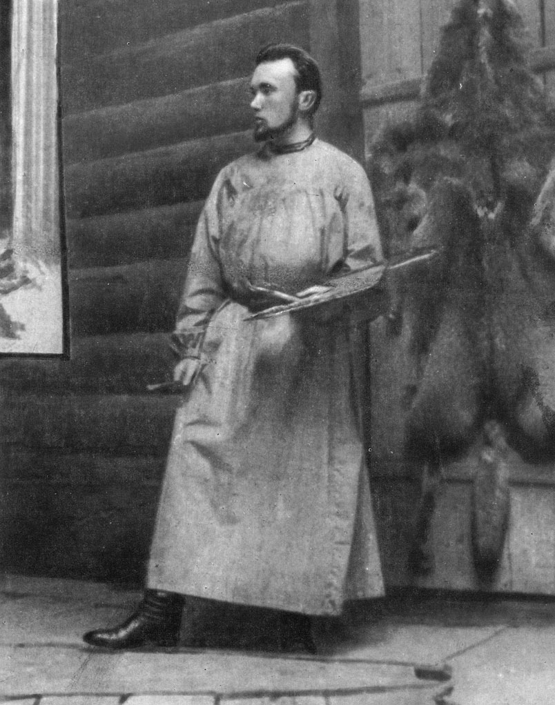 Николай Рерих в мастерской. Извары. 1895 г.