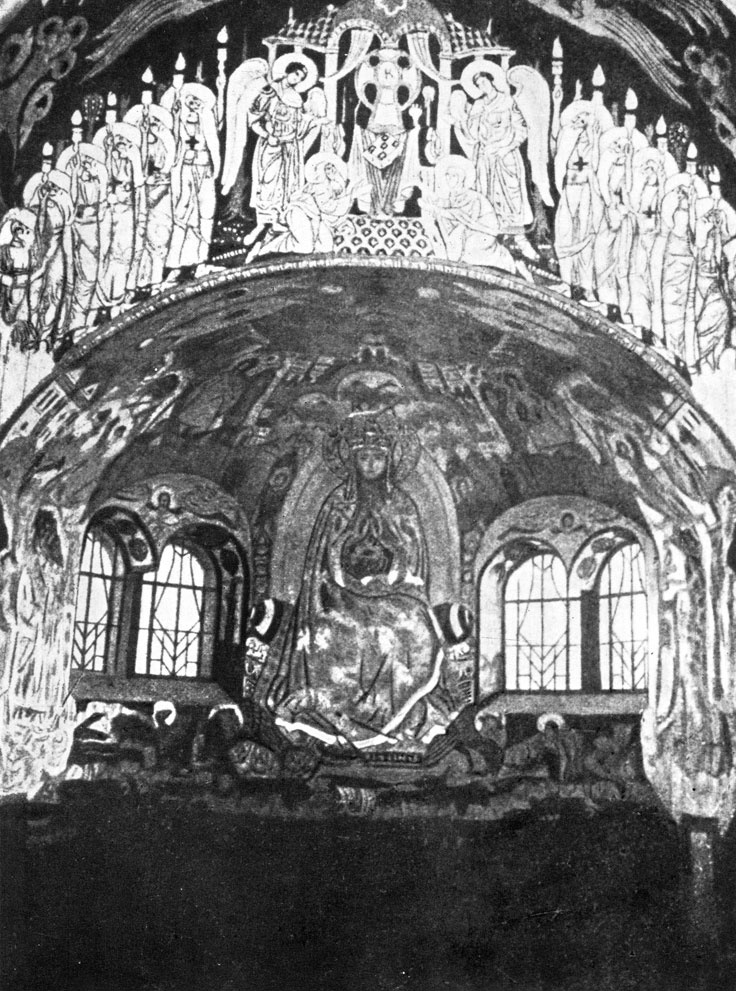 Рис. 32. Царица небесная. Роспись церкви в Талашкине. 1912 (не сохранилась)